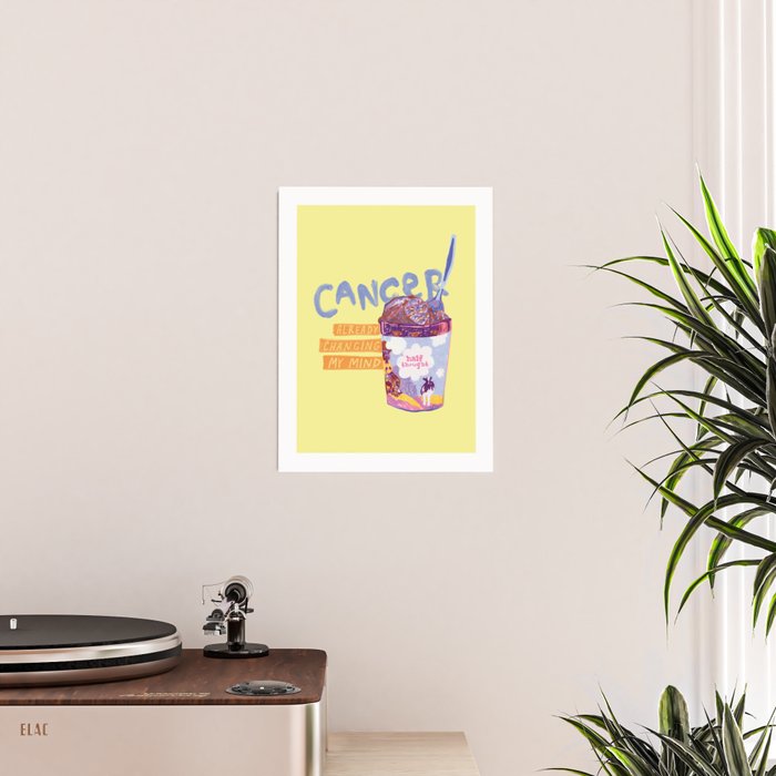 Emo Cancer in Calming Yellow | Zodiac Series Poster Gallery Image 2