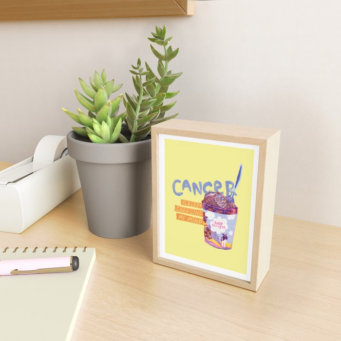 Emo Cancer in Calming Yellow | Zodiac Series Mini Art Print Gallery Image 2