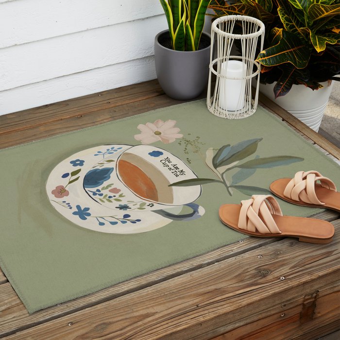 You are My Cup of Tea 2 Outdoor Rug Gallery Image 2