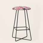 I gnome you more // grey background red and pink Valentine's Day gnomes and motifs Stool Gallery Image 1