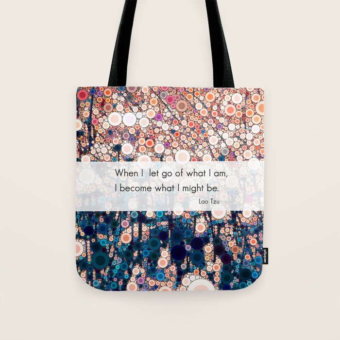 Daily Meditation Quote Tote Bag Gallery Image 1