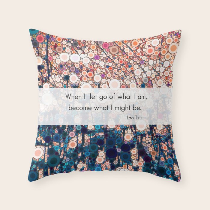 Daily Meditation Quote Throw Pillow Gallery Image 1