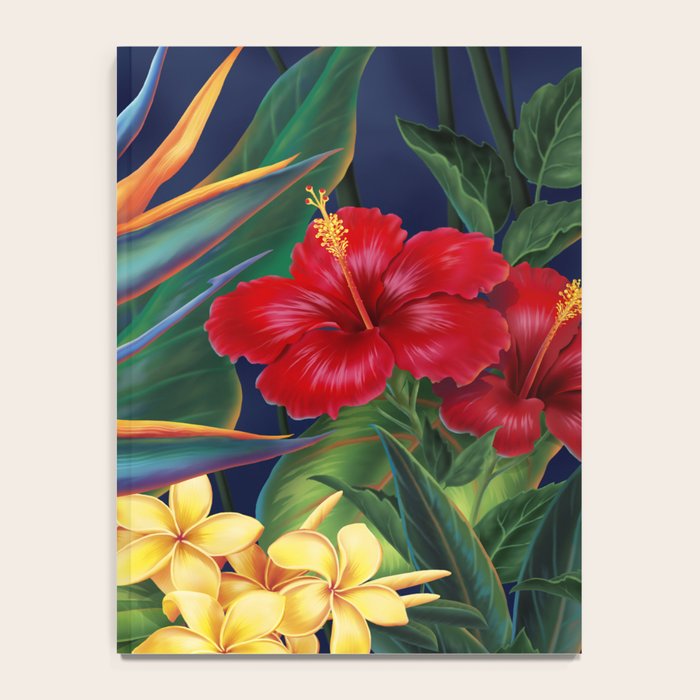 Tropical Paradise Hawaiian Floral Illustration Notebook Gallery Image 4