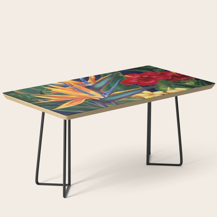 Tropical Paradise Hawaiian Floral Illustration Coffee Table Gallery Image 1