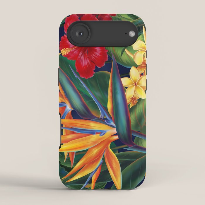 Tropical Paradise Hawaiian Floral Illustration iPhone Case Gallery Image 2