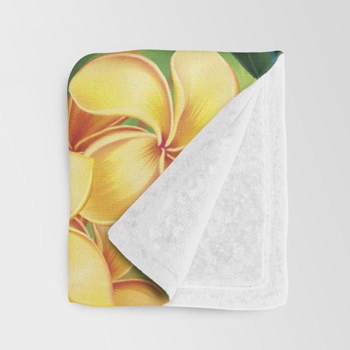 Tropical Paradise Hawaiian Floral Illustration Throw Blanket Gallery Image 3