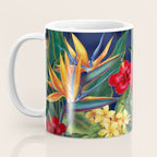 Tropical Paradise Hawaiian Floral Illustration Coffee Mug Gallery Image 3