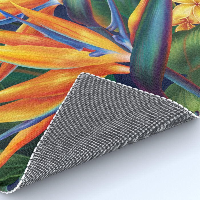 Tropical Paradise Hawaiian Floral Illustration Rug Gallery Image 4