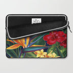 Tropical Paradise Hawaiian Floral Illustration Laptop Sleeve Gallery Image 2