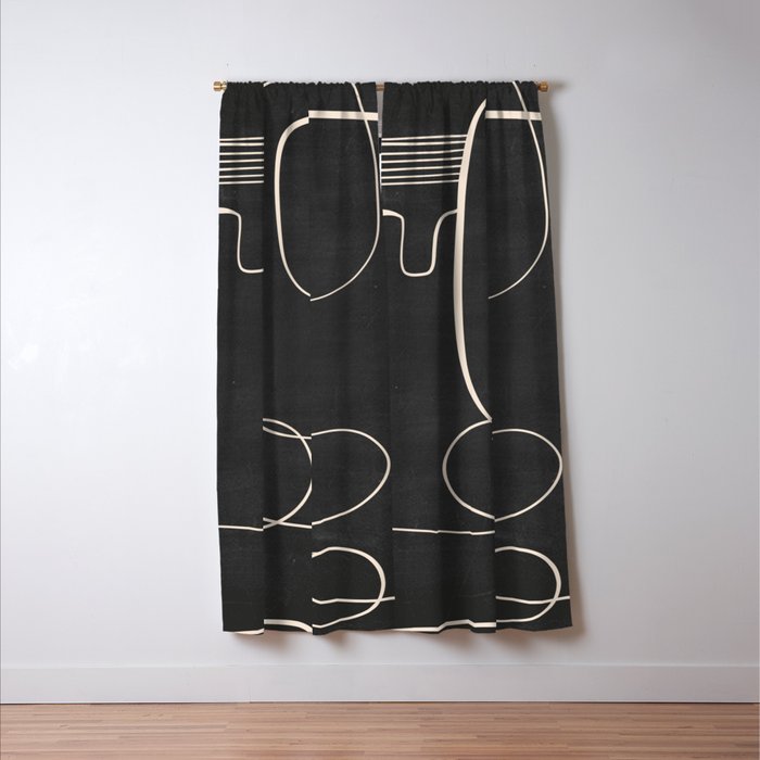 Abstract line art 48 Window Curtain Gallery Image 3