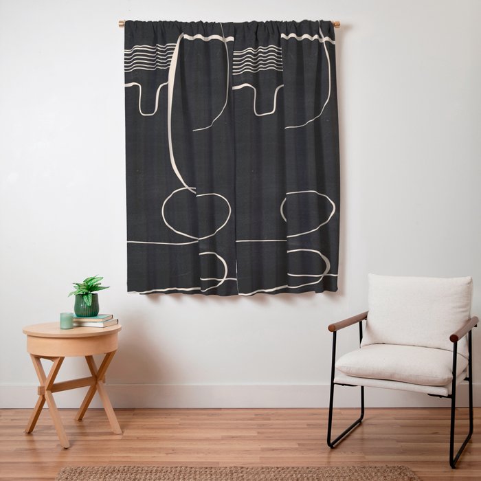 Abstract line art 48 Window Curtain Gallery Image 3