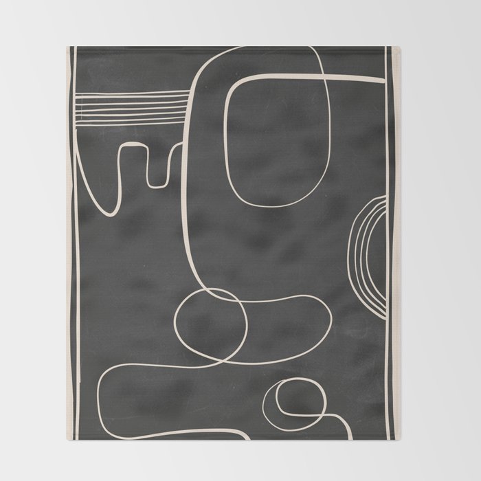 Abstract line art 48 Throw Blanket Gallery Image 2