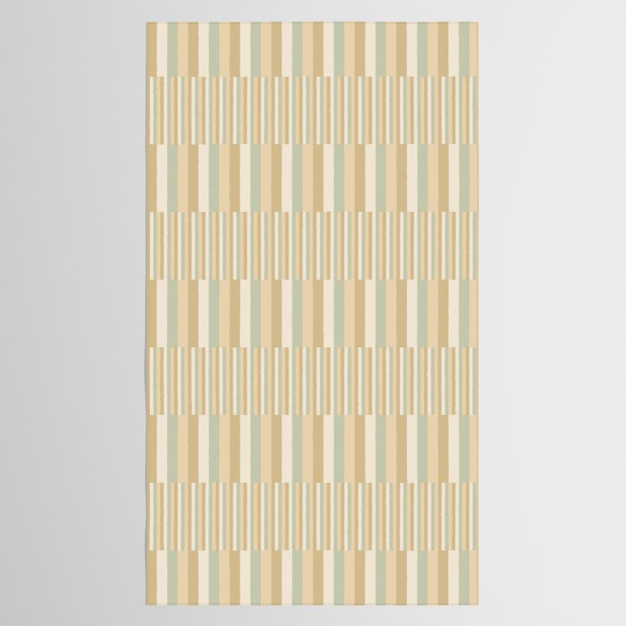 Mixed Stripes Pattern XXII Natural Boho Tablecloth Gallery Image 2