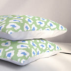 Dopamine Decor Leopard Print Blue And Green Pillow Sham Gallery Image 3