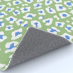 Dopamine Decor Leopard Print Blue And Green Rug Gallery Image 4
