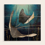 Metallic Stingray Wood Wall Art Gallery Image 1