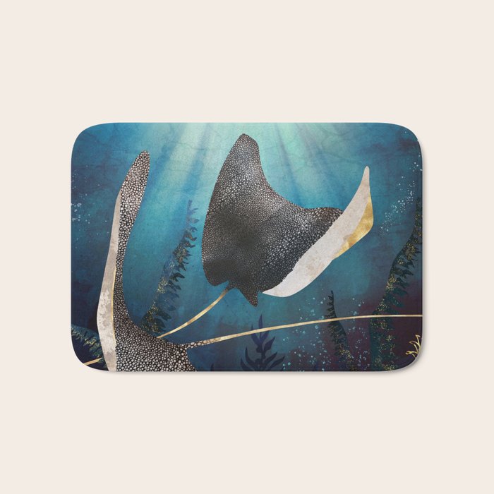 Metallic Stingray Bath Mat Gallery Image 1