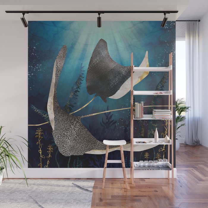 Metallic Stingray Wall Mural Gallery Image 1