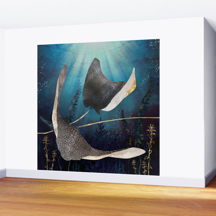 Metallic Stingray Wall Mural Gallery Image 2