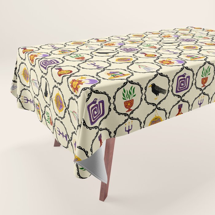Whimsigothic Witch Mystical Magic Tablecloth Gallery Image 1