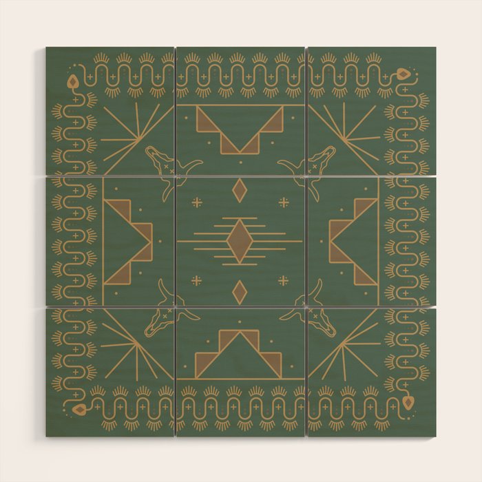 Lost Desert - Green Wood Wall Art Gallery Image 1