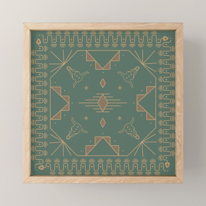 Lost Desert - Green Mini Art Print Gallery Image 1
