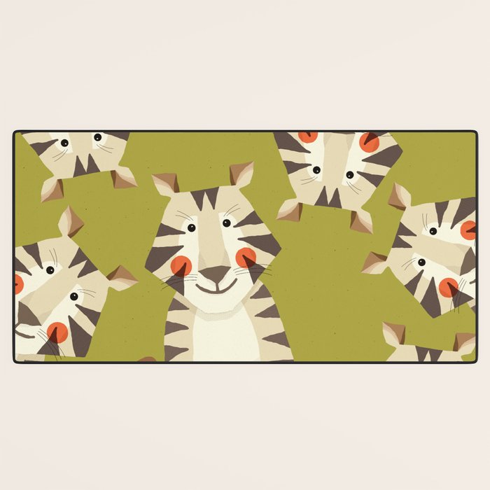 Tiger, Animal Portrait Desk Mat Gallery Image 3