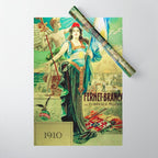 1910 Fernet Branca Liqueur Aperitif Advertisement Poster Print Wrapping Paper Gallery Image 1