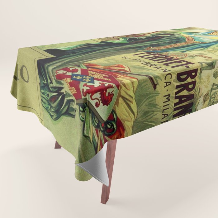 1910 Fernet Branca Liqueur Aperitif Advertisement Poster Print Tablecloth Gallery Image 1