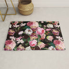 Vintage & Shabby Chic - Midnight Rose Garden Rug Gallery Image 1
