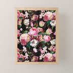 Vintage & Shabby Chic - Midnight Rose Garden Mini Art Print Gallery Image 1