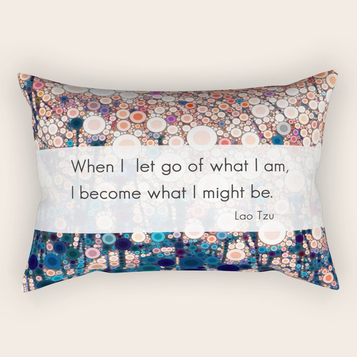 Daily Meditation Quote Rectangular Pillow Gallery Image 1