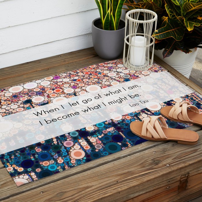 Daily Meditation Quote Outdoor Rug Gallery Image 2