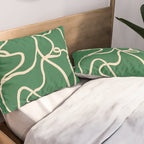 Abstract Line Art Cat 10 Pillow Sham Gallery Image 2