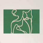 Abstract Line Art Cat 10 Welcome Mat Gallery Image 1