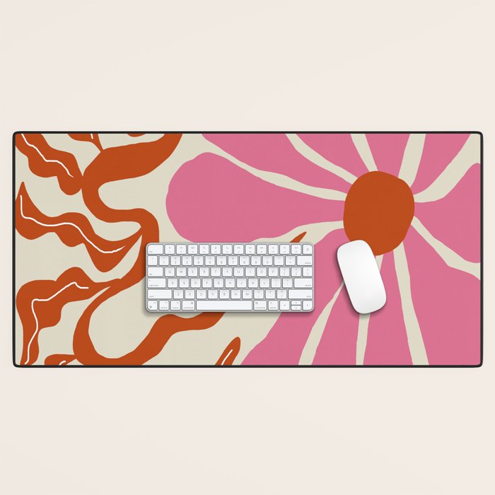 Pink daisy  Desk Mat Gallery Image 1