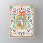 Enchanting Victorian Bunny Illustration Mini Art Print Gallery Image 1