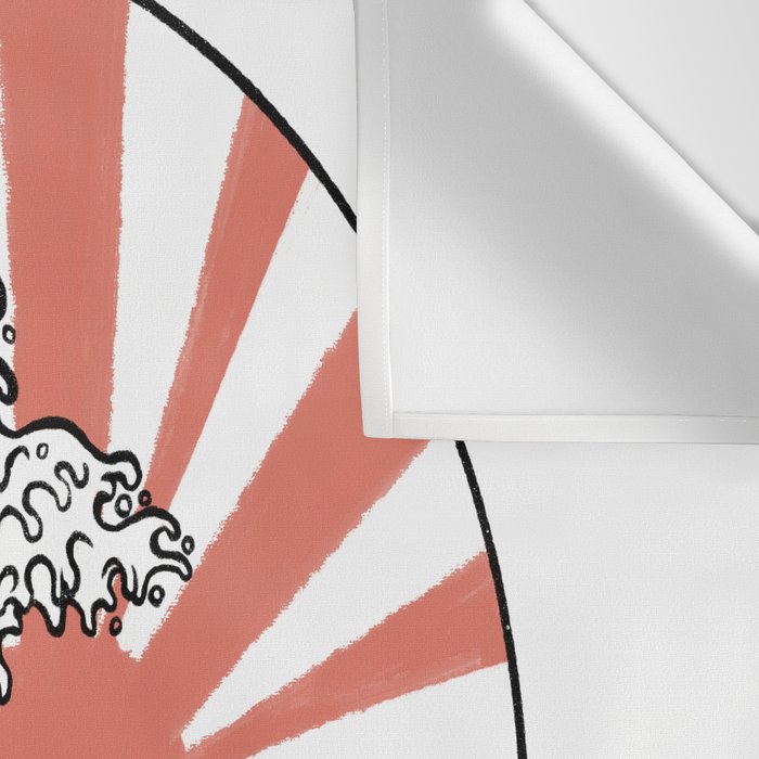 Godzilla Rising Sun The Great Wave  Wall Tapestry Gallery Image 3