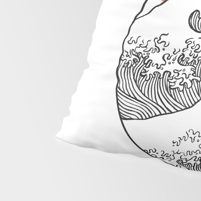 Godzilla Rising Sun The Great Wave  Pillow Sham Gallery Image 4