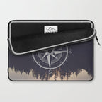 Wooded Lake Reflection Compass Laptop Sleeve Gallery Image 2