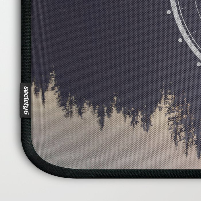 Wooded Lake Reflection Compass Laptop Sleeve Gallery Image 3