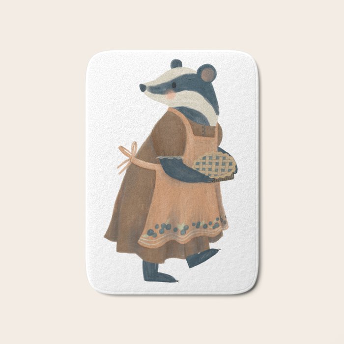 Blueberry Badger Bath Mat Gallery Image 1
