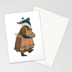 Blueberry Badger Stationery Card Gallery Image 2