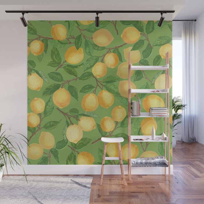Lemonade on Green Wall Mural