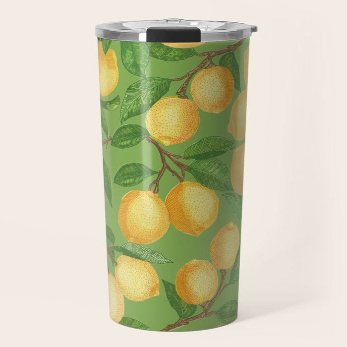 Lemonade on Green Travel Mug Gallery Image 1