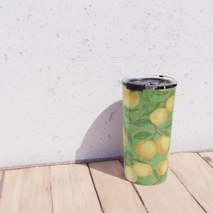 Lemonade on Green Travel Mug Gallery Image 4