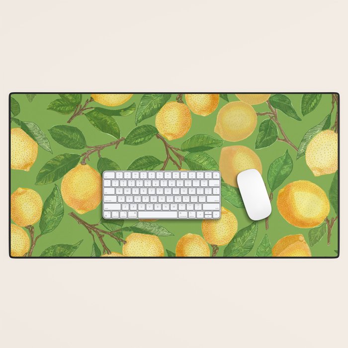 Lemonade on Green Desk Mat Gallery Image 1