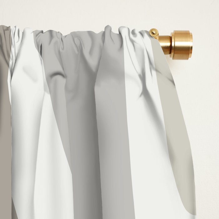 New Groove Retro Swirl Abstract Pattern in Neutral Blue Grey Window Curtain Gallery Image 2