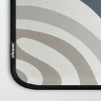 New Groove Retro Swirl Abstract Pattern in Neutral Blue Grey Laptop Sleeve Gallery Image 3