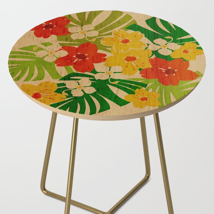 Limahuli Garden Hawaiian Floral Design Side Table Gallery Image 2
